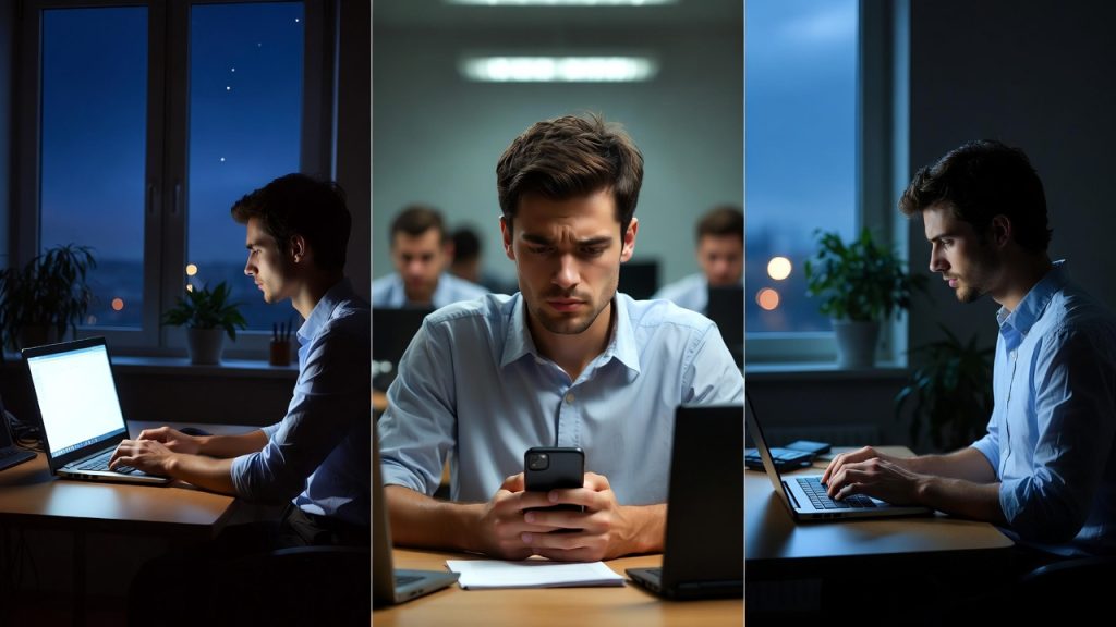 man working in the office